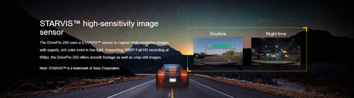 Transcend 64GB DrivePro 250 dashcam, Suction Mount, GPS Transcend 64GB DrivePro 250 dashcam, Suction Mount, GPS